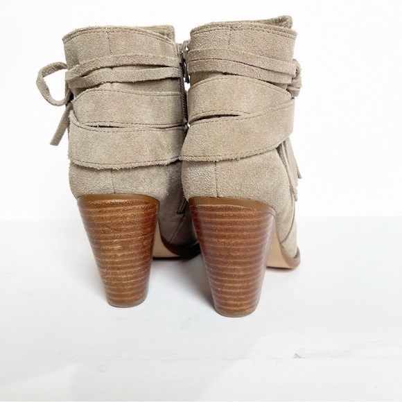 Suede Sole Society Stack heel Ankle Bootie - Picture 2 of 6
